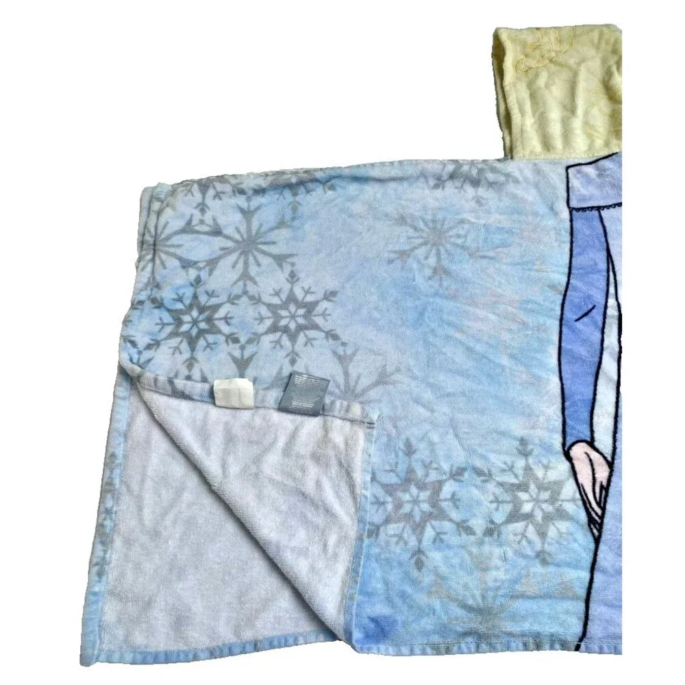 DISNEY FROZEN HOODED TOWEL, 100% Cotton, Bath Wrap, Pool, Swim, 22
